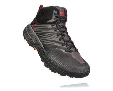 Hoka One One Speedgoat Mid Gore-tex 2 Moški Pohodniški Čevlji Temno Siva / Temno Siva SI-827413S